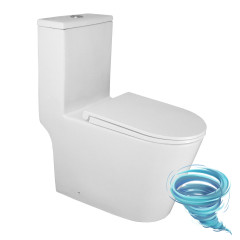 Унитаз напольный безободковый Azario Scala с бачком и сиденьем Soft Close (микролифт) AZ-8101