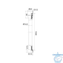 Душевой шланг Iddis 150 см 04P15MGi19 (золото матовое)