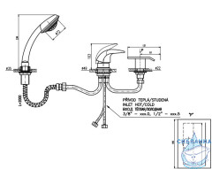 Смеситель для ванны на борт RavSlezak Дунай D474.5Y