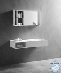 Тумба с раковиной ABBER Stein AS2640-1.2 L подвесная, белая матовая