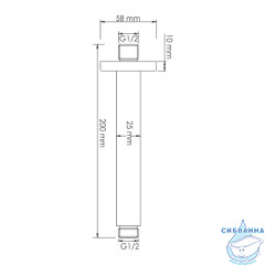 Держатель верхнего душа Wasserkraft A152 (черный)