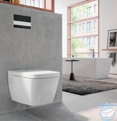 Унитаз подвесной безободковый, с функцией биде TECEone 9700200 (с сиденьем Soft Close (микролифт))