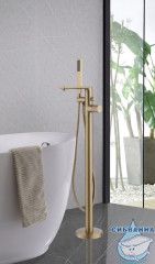 Смеситель ABBER Rund AF8715G напольный, золото матовое