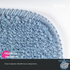 Коврик для ванной комнаты, 65х45, микрофибра, голубой, IDDIS, PSQS04Mi12