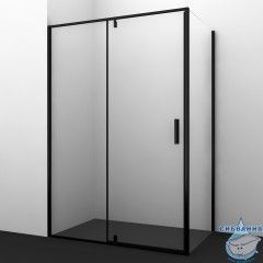 Душевое ограждение Wasserkraft Elbe 74P22 100x90 профиль черный, стекло прозрачный (без поддона)