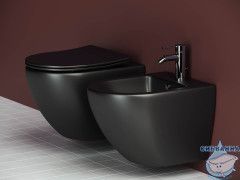 Унитаз подвесной безободковый Ceramicanova Metropol Rimless CN4002MB с сиденьем быстросъемным Soft Close (микролифт)