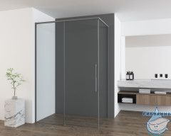 Душевое ограждение Vincea Ultima 120x90 профиль вороненая сталь, стекло прозрачное VSR-7UL9012CLGM