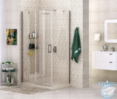 Боковая стенка Wasserkraft Aller 80 10H06-RP80 профиль хром, стекло прозрачное