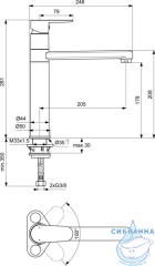 Смеситель для кухни Ideal Standard Cerafine BC501XG (черный матовый)
