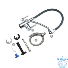 Смеситель для кухни Gappo G4398-17 (хром/серый)