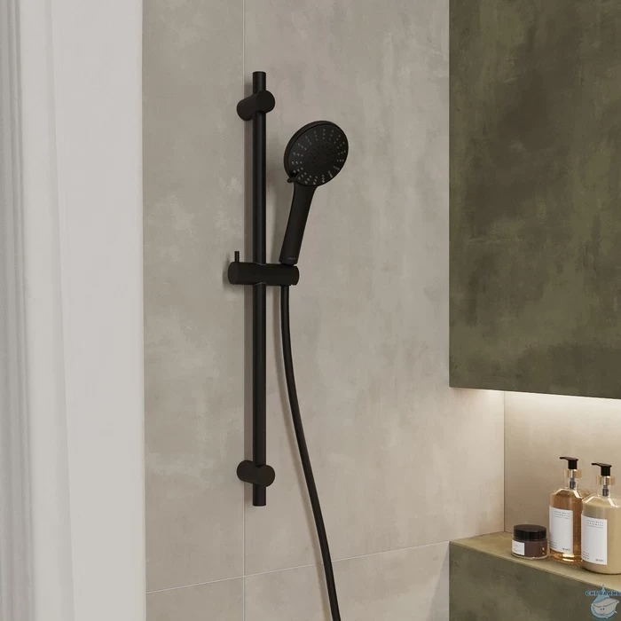 Лейка для душа Milardo Ideal Spa ILS5FBRM18 5 режимов (черный матовый)