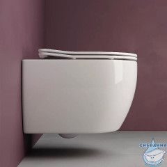 Унитаз подвесной безободковый Ceramicanova Play Rimless CN3001 с сиденьем быстросъемным Soft Close (микролифт)