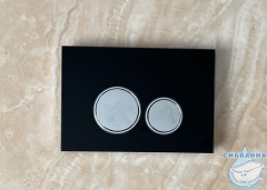 Инсталляция для унитаза Charus CC.300.80.01 с кнопкой смыва Charus Bagliore FP.330.BLACK.10 черное стекло