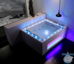 Акриовая ванна Gemy G9268 Milk SPA 185х150 с гидромассажем