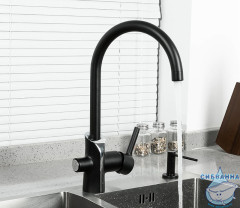 Смеситель для кухни Gappo G4303-6 (хром/черный)