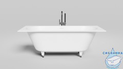 Ванна из искусственного камня Salini Ornella Axis Kit 190x90 (материал S-Sense, белый глянцевый)