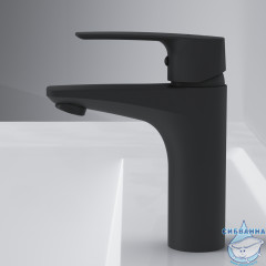 Смеситель для раковины AM.PM Gem F90A02122 (без донного клапана) (черный матовый)