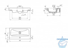 Мебельная раковина Cersanit Moduo 60 slim S-UM-MOD60SL/1