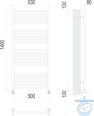 Полотенцесушитель водяной Terminus Сицилия П22 50х140 (нижнее подключение)