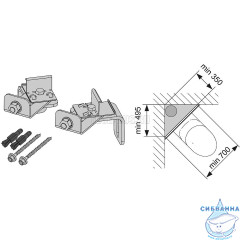 Kомплект для крепления модуля в углу Хоммет 9380003 