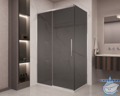 Душевое ограждение Vincea Stella 120x90 профиль хром, стекло тонированное VSR-1ST9012CG