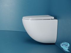 Унитаз подвесной безободковый Ceramicanova Vogue Rimless CN4008T с сиденьем быстросъемным Soft Close (микролифт)