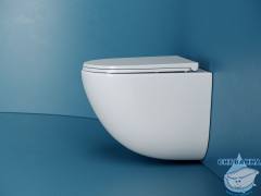 Унитаз подвесной безободковый Ceramicanova Vogue Rimless CN4008T с сиденьем быстросъемным Soft Close (микролифт)