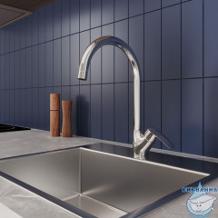 Смеситель для кухни, глянцевый хром, Rora, Milardo, RORSB0JM05