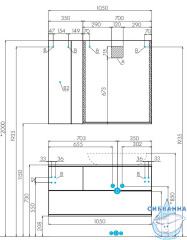 Зеркало Акватон Терра 70 дуб кантри 1A247002TEDY0