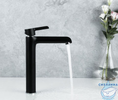 Смеситель для раковины Gappo G1003-16 (без донного клапана) (хром/черный)