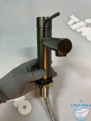 Смеситель для раковины Timo Saona 2361/18F (без донного клапана) (черное золото)