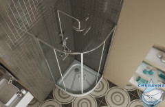 Душевое ограждение Encanto Stella 90x90 см профиль хром, стекло прозрачное ES090.1200A (без поддона)