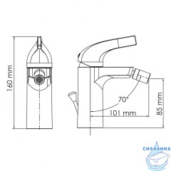 Смеситель для биде Wasserkraft Sauer 7106 (золото глянцевое)