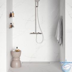 Лоток душевой, сифон 360, комбинированный затвор, двухсторонняя решетка, 800мм, хром, IDDIS, 975B8SB00DZ