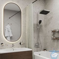 Душевая система с тропическим душем, хром глянцевый, Азур (Azure), Milardo, AZUSB3FM06