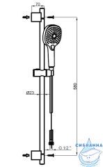 Комплект смесителей Azario TREYA (черный матовый)