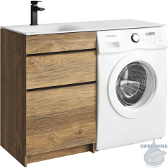 Тумба напольная Aqwella Terra 54 дуб балтийский с раковиной Forma 115 L