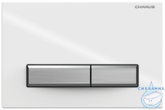 Инсталляция для унитаза Charus CC.300.80.01 с кнопкой смыва Charus Raiden FP.321.WBN.01 белый/хром
