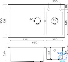 Кухонная мойка Omoikiri Tedori 86-2-LB BE ваниль 4993933