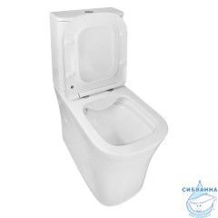 Унитаз напольный безободковый Azario Anteo Square  AZ-1218A с бачком и сиденьем Soft Close (микролифт)