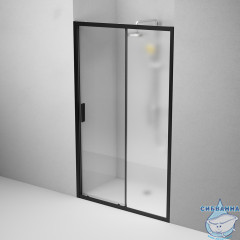 Дверь в нишу AM.PM Gem W90G-120-1-195BM 120 см профиль черный, стекло матовое