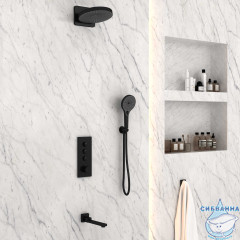 Душевая система Vincea 250 1 режим VSFW-433TI1MB (черный матовый)