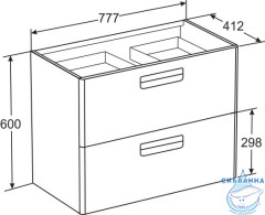 Тумба Roca Gap 80 с раковиной Roca Gap 80 белый матовый