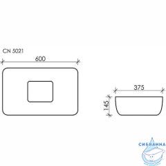  Раковина на столешницу 60 см Ceramicanova Element CN5021
