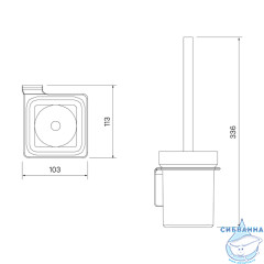 Ершик для унитаза Iddis Slide SLISCG0i47