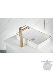 Смеситель раковины Gappo G1006-23 (сатин золотой)