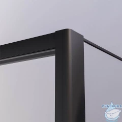 Душевое ограждение Veconi Прато 140x80 профиль черный, стекло прозрачное PR3/R-SP-14080-01-B-C4 (без поддона)