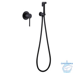 Встраиваемый смеситель с гигиеническим душем ABBER Emotion AF8825B (черный матовый)