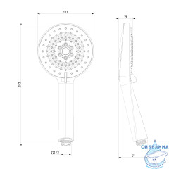 Ручной душ Lemark 110 3 режима LM8127C (хром) 