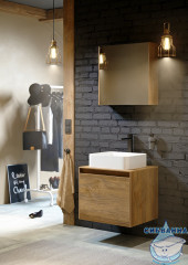 Зеркальный шкаф Aqwella Mobi 60 см дуб балтийский